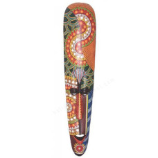 Wood Dots Paint Aboriginal Mask 150 cm