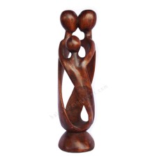 Wooden Brown Sculpture Abstract Family