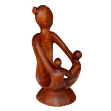 Wooden Abstract Dancing Mother And Kids