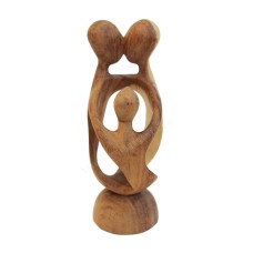 Wooden Natural Abstract Family Sculpture