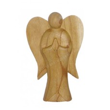 Wooden Natural Angel Sculpture 15 cm