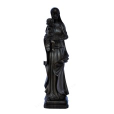 Wooden Black Virgin Mary Sculpture 35 cm