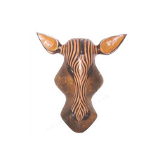 Wood Brown Zebra Mask 35 cm