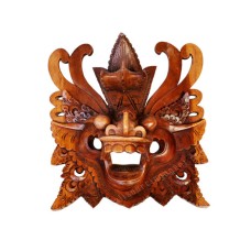 Wooden Brown Balinese Barong Mask 25 cm