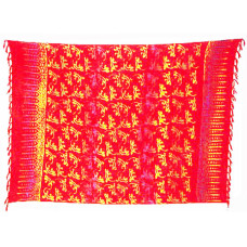 Batik Sarong Red Yellow Geckos