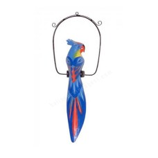 Wooden Hanging Blue Red Crested Cockatoo 50 cm