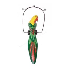 Wooden Hanging Green Yellow Parrot 50 cm