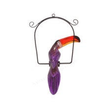 Wooden Hanging Purple Toucan 30 cm