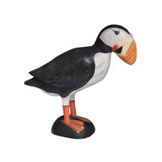 Wood Puffin Bird On Base 47 cm