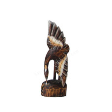 Wood Antique Brown Flying Flamingo 20 cm