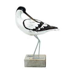 Wood Avocet Preening Bird On Base 33 cm