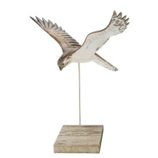 Wooden Flying Kestrel Bird On Base 40 cm 