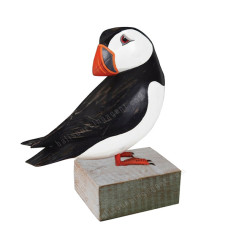 Wood Puffin Preening Bird 20 cm 