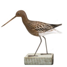 Wooden Godwit Bird On Base 28 cm