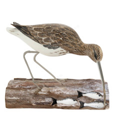 Wood Curlew Bird Fishing Wood Block 26 cm