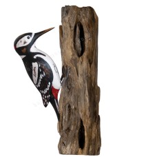 Wooden Bird Great Spotted Woodpecker 25 cm