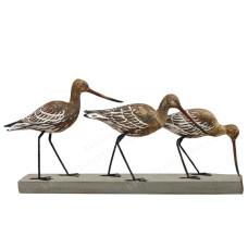Wood Three Godwit Birds 60 cm
