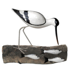 Wood Avocet Bird Fishing Wood Block 25 cm