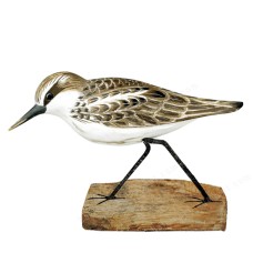 Wooden Little Stint Bird Running On Base 17 cm