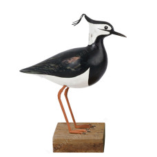 Wood Lapwing Bird On Base 27 cm