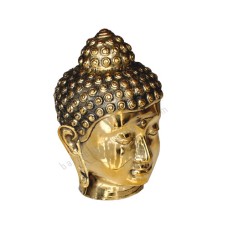 Bronze Golden Black Buddha Head Statue 25 cm