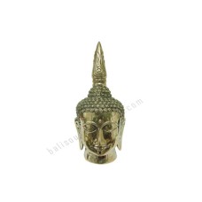 Bronze Thai Buddha Head Golden Silver 20 cm