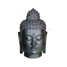 Bronze Antique Green Buddha Head Statue 85 cm