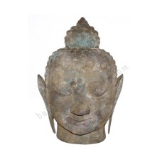 Bronze Antique Look Buddha Head Statue 60 cm