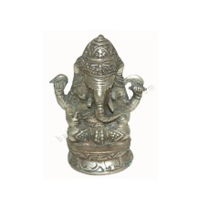 Bronze Silver Ganesh Statue 15 cm