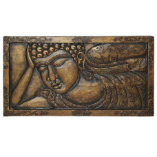 Wood Reclining Buddha Wall Hanging 45 cm