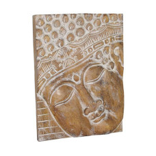 Wood White Wash Buddha Face Hanging 40 cm