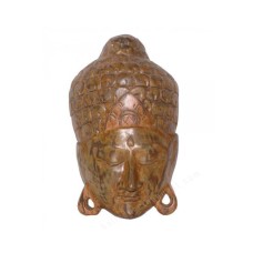 Wooden Buddha Mask Antique Brown 30 cm