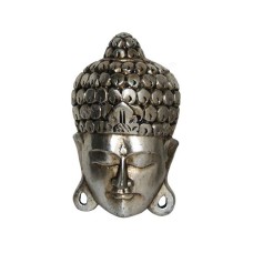 Wooden Antique Silver Buddha Mask 30 cm
