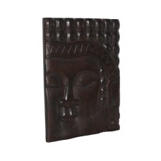 Wooden Antique Black Buddha Face Wall Hanging 35 cm