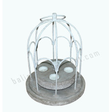 Wood Candle Holder Four Holes 42 cm