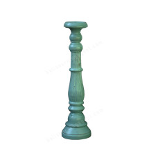 Wood Candle Holder Light Blue 40 cm