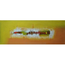 Canvas Yellow Brown Abstract Art Painting