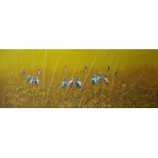 Canvas Art Painting Yellow Paddies Harvest