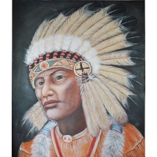 Canvas Art Painting Tribal Indian Men