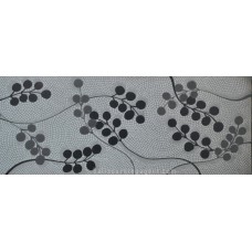 Canvas Dots Art Painting Abstract Leaves Grey Black
