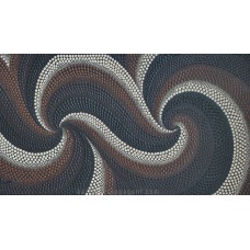 Canvas Dots Art Painting Grey Brown Waves