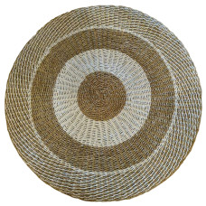 Straw Grass Round Rug Natural Brown 150 cm