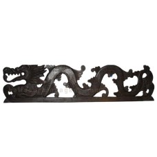 Wooden Dragon Antique Black Wall Art 100 cm