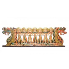 Wooden Hanging Painted Gold Dragon Boat 100 cm