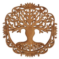 Carved Wood Tree of Life Wall Relief