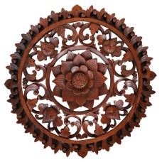 Wooden Blooming Flower Wall Relief