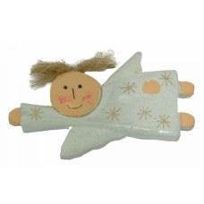 Wooden Flying White Angel Wall Décor 5 cm