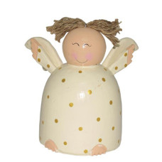 Wood Cream Happy Dressed Angel 18 cm