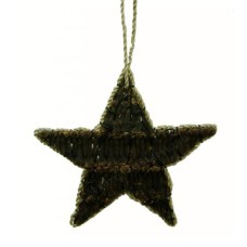Hanging Ornament Star Woven Clove 13 cm