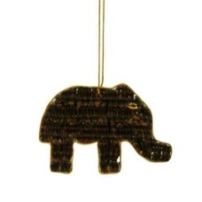 Hanging Ornament Elephant Woven Clove 14 cm